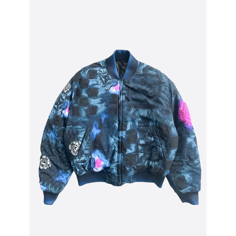 Louis Vuitton Blue Damier Salt Bomber Jacket
